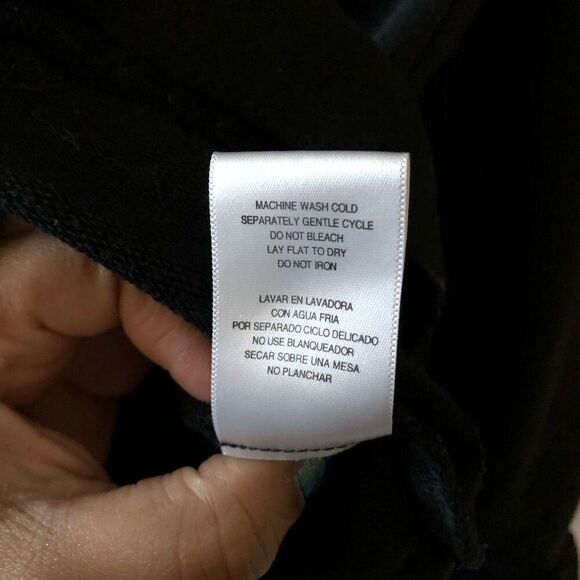 Kut from the Kloth Womens Tabitha Jacket M Black French Terry Ruffle Abstract - Picture 5 of 5